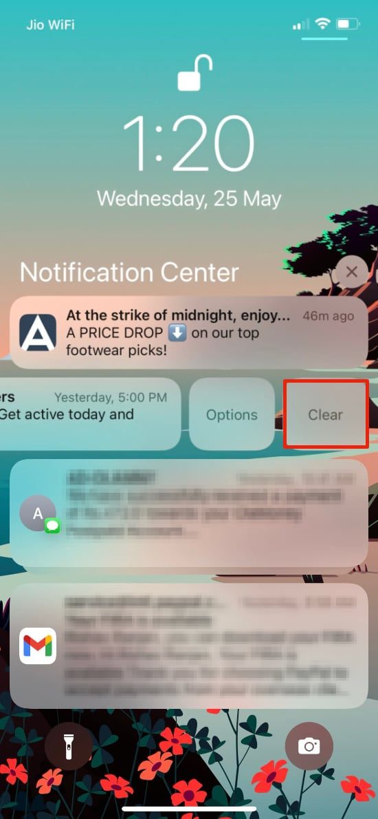 Clearing notification