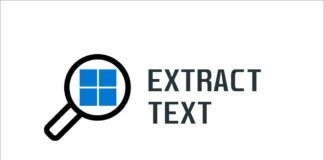 Extract text on Windows 11